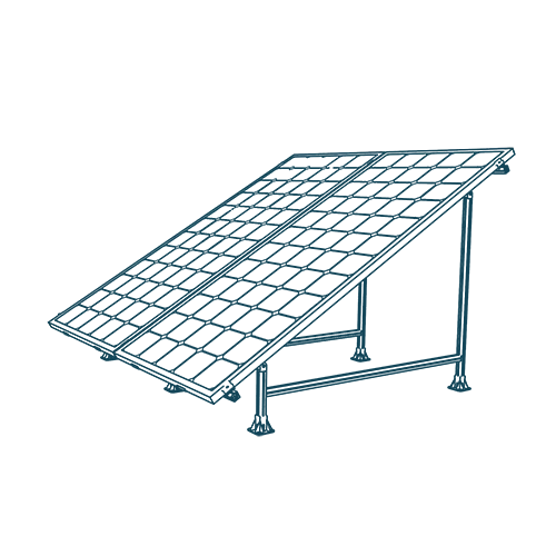 Support structures for solar panels